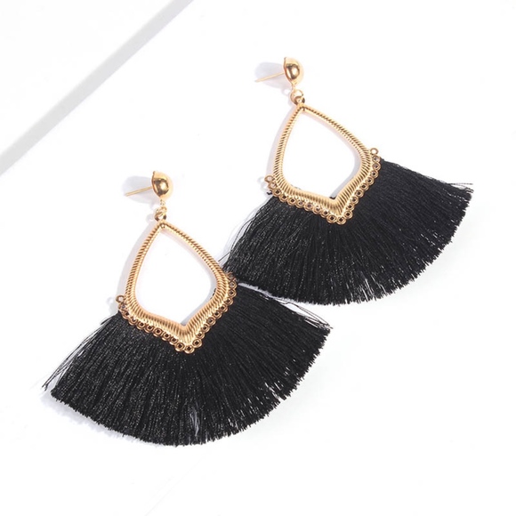 Jewelry - ONE LEFT!!! Black Tassel Earrings Jewelry - ONE LEFT!!! Black Tassel Earrings